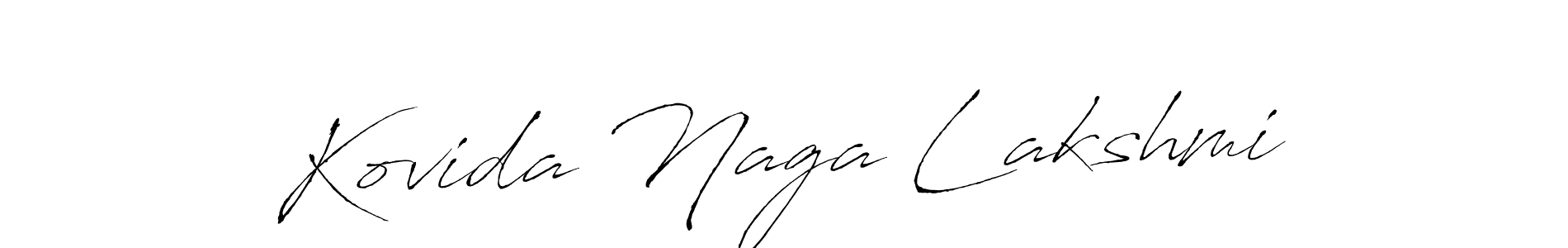 You should practise on your own different ways (Antro_Vectra) to write your name (Kovida Naga Lakshmi) in signature. don't let someone else do it for you. Kovida Naga Lakshmi signature style 6 images and pictures png