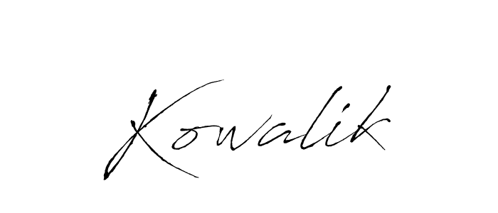 Kowalik stylish signature style. Best Handwritten Sign (Antro_Vectra) for my name. Handwritten Signature Collection Ideas for my name Kowalik. Kowalik signature style 6 images and pictures png