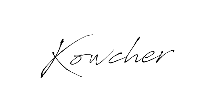 How to Draw Kowcher signature style? Antro_Vectra is a latest design signature styles for name Kowcher. Kowcher signature style 6 images and pictures png