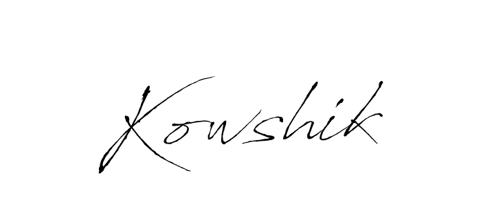Design your own signature with our free online signature maker. With this signature software, you can create a handwritten (Antro_Vectra) signature for name Kowshik. Kowshik signature style 6 images and pictures png