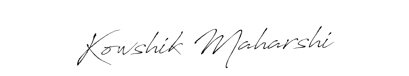 Kowshik Maharshi stylish signature style. Best Handwritten Sign (Antro_Vectra) for my name. Handwritten Signature Collection Ideas for my name Kowshik Maharshi. Kowshik Maharshi signature style 6 images and pictures png