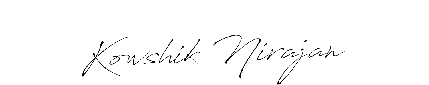 Design your own signature with our free online signature maker. With this signature software, you can create a handwritten (Antro_Vectra) signature for name Kowshik Nirajan. Kowshik Nirajan signature style 6 images and pictures png