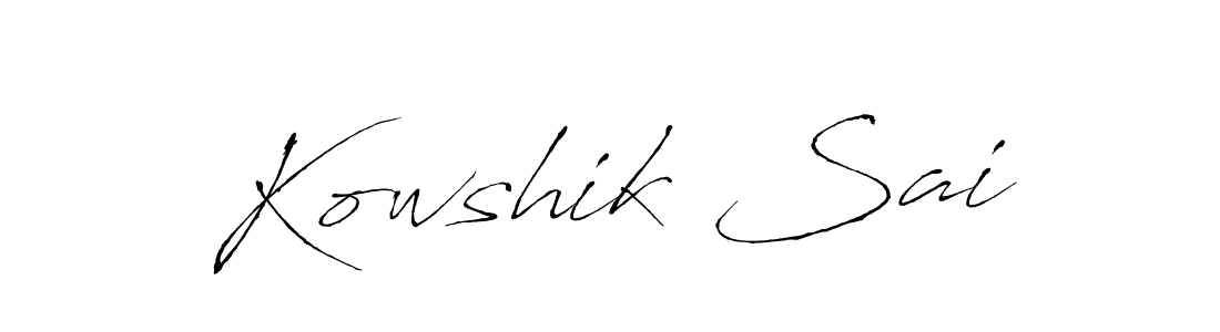 This is the best signature style for the Kowshik Sai name. Also you like these signature font (Antro_Vectra). Mix name signature. Kowshik Sai signature style 6 images and pictures png