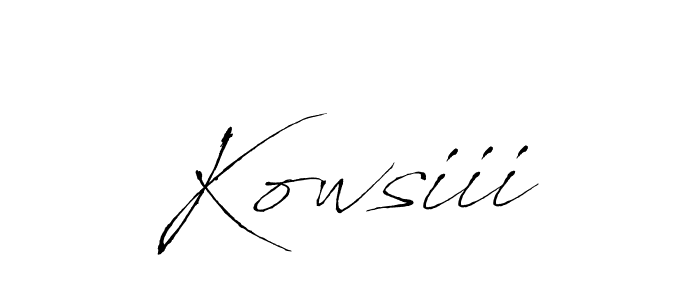 The best way (Antro_Vectra) to make a short signature is to pick only two or three words in your name. The name Kowsiii include a total of six letters. For converting this name. Kowsiii signature style 6 images and pictures png