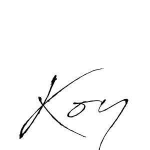 Make a beautiful signature design for name Koy. With this signature (Antro_Vectra) style, you can create a handwritten signature for free. Koy signature style 6 images and pictures png