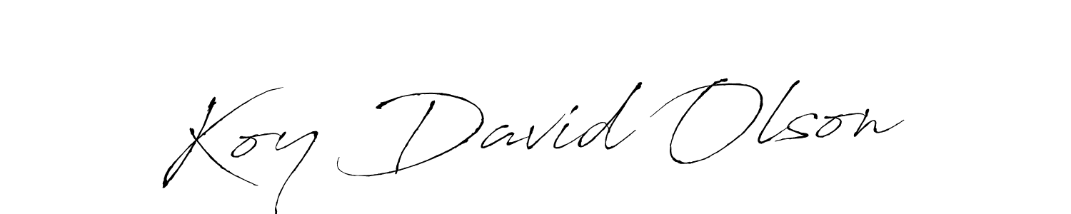 Make a beautiful signature design for name Koy David Olson. With this signature (Antro_Vectra) style, you can create a handwritten signature for free. Koy David Olson signature style 6 images and pictures png