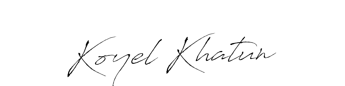 It looks lik you need a new signature style for name Koyel Khatun. Design unique handwritten (Antro_Vectra) signature with our free signature maker in just a few clicks. Koyel Khatun signature style 6 images and pictures png