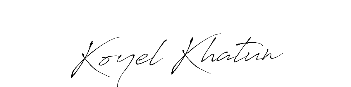 It looks lik you need a new signature style for name Koyel Khatun. Design unique handwritten (Antro_Vectra) signature with our free signature maker in just a few clicks. Koyel Khatun signature style 6 images and pictures png