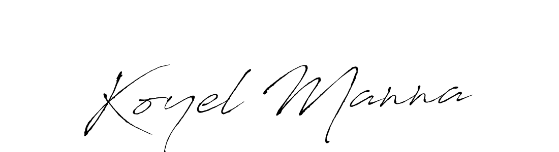 Make a beautiful signature design for name Koyel Manna. With this signature (Antro_Vectra) style, you can create a handwritten signature for free. Koyel Manna signature style 6 images and pictures png
