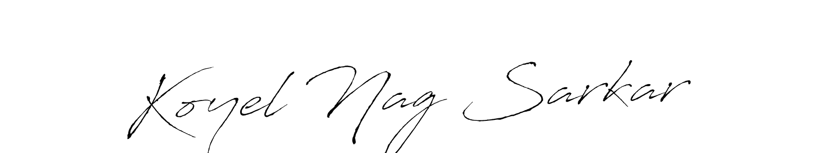 Koyel Nag Sarkar stylish signature style. Best Handwritten Sign (Antro_Vectra) for my name. Handwritten Signature Collection Ideas for my name Koyel Nag Sarkar. Koyel Nag Sarkar signature style 6 images and pictures png