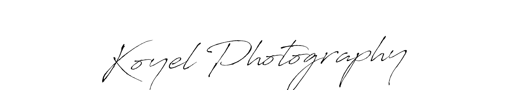 The best way (Antro_Vectra) to make a short signature is to pick only two or three words in your name. The name Koyel Photography include a total of six letters. For converting this name. Koyel Photography signature style 6 images and pictures png