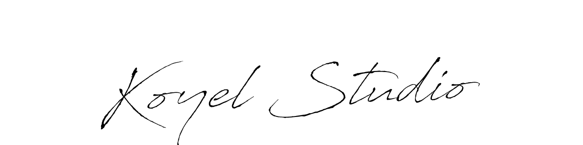 Design your own signature with our free online signature maker. With this signature software, you can create a handwritten (Antro_Vectra) signature for name Koyel Studio. Koyel Studio signature style 6 images and pictures png