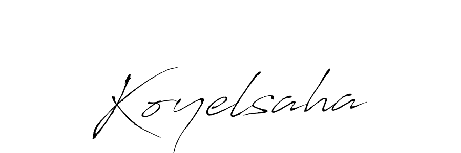 Use a signature maker to create a handwritten signature online. With this signature software, you can design (Antro_Vectra) your own signature for name Koyelsaha. Koyelsaha signature style 6 images and pictures png