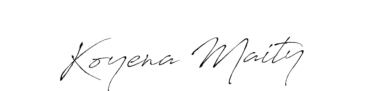 How to make Koyena Maity name signature. Use Antro_Vectra style for creating short signs online. This is the latest handwritten sign. Koyena Maity signature style 6 images and pictures png