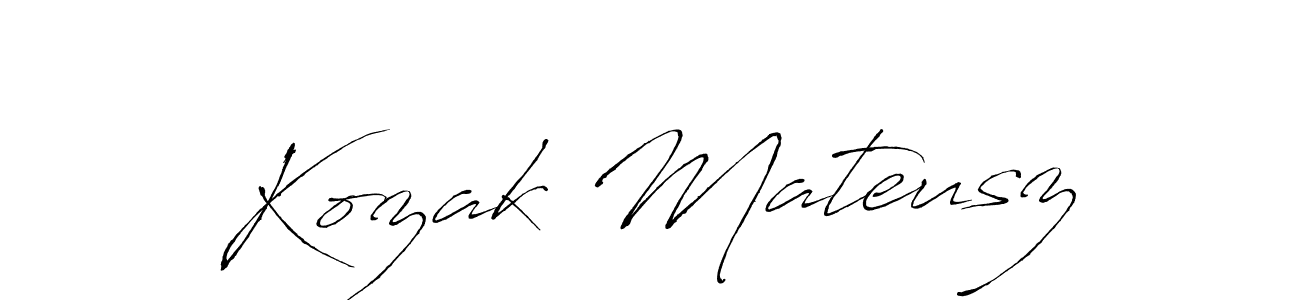 Similarly Antro_Vectra is the best handwritten signature design. Signature creator online .You can use it as an online autograph creator for name Kozak Mateusz. Kozak Mateusz signature style 6 images and pictures png