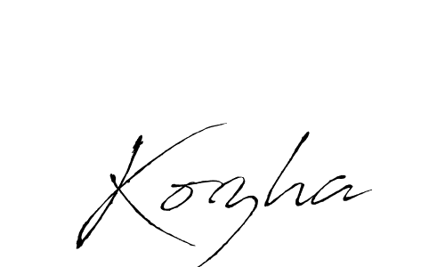 How to make Kozha signature? Antro_Vectra is a professional autograph style. Create handwritten signature for Kozha name. Kozha signature style 6 images and pictures png