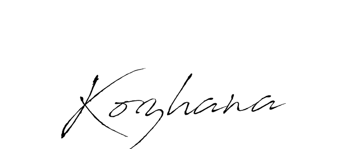 How to make Kozhana name signature. Use Antro_Vectra style for creating short signs online. This is the latest handwritten sign. Kozhana signature style 6 images and pictures png