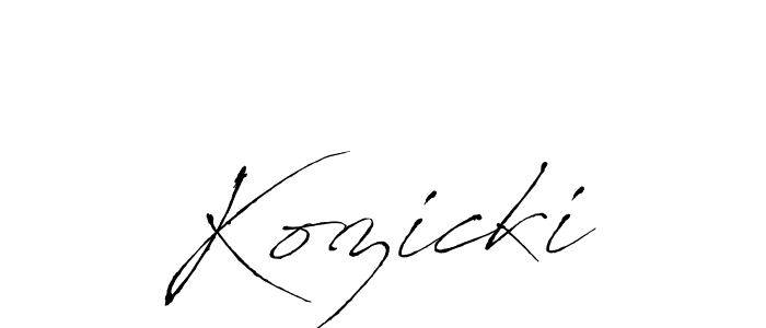 Make a short Kozicki signature style. Manage your documents anywhere anytime using Antro_Vectra. Create and add eSignatures, submit forms, share and send files easily. Kozicki signature style 6 images and pictures png