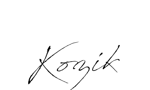 Make a short Kozik signature style. Manage your documents anywhere anytime using Antro_Vectra. Create and add eSignatures, submit forms, share and send files easily. Kozik signature style 6 images and pictures png
