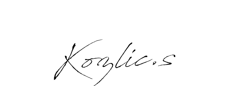 Design your own signature with our free online signature maker. With this signature software, you can create a handwritten (Antro_Vectra) signature for name Kozlic.s. Kozlic.s signature style 6 images and pictures png