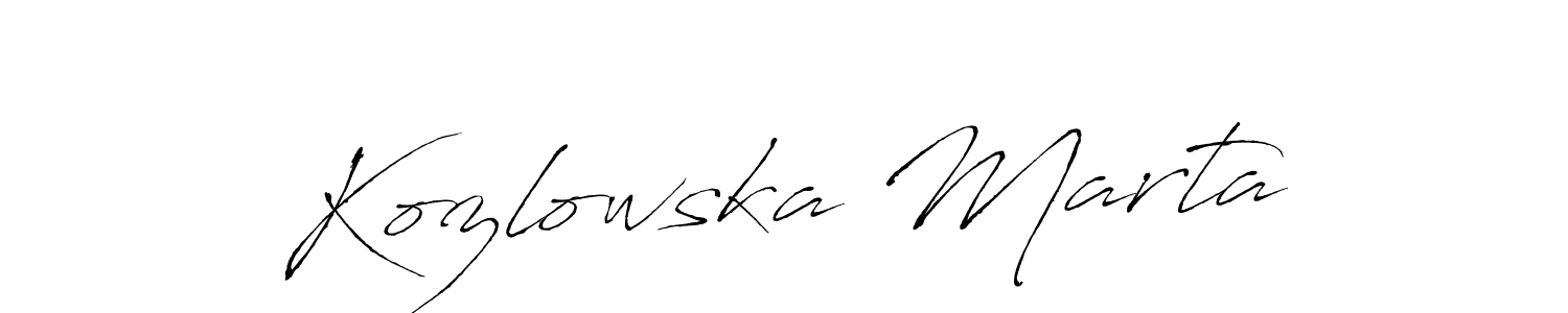 You can use this online signature creator to create a handwritten signature for the name Kozlowska Marta. This is the best online autograph maker. Kozlowska Marta signature style 6 images and pictures png