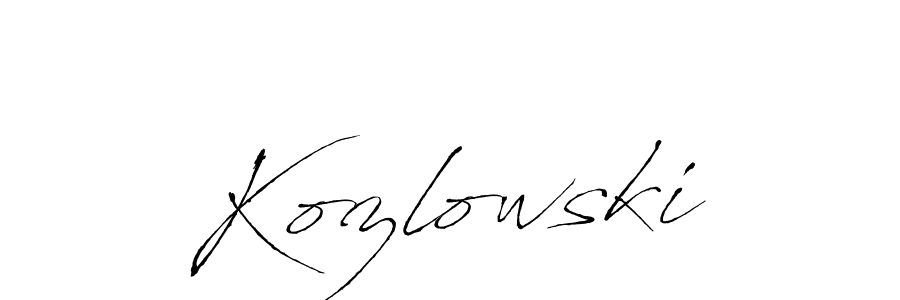 Make a beautiful signature design for name Kozlowski. With this signature (Antro_Vectra) style, you can create a handwritten signature for free. Kozlowski signature style 6 images and pictures png