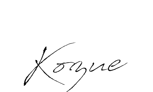 How to make Kozue signature? Antro_Vectra is a professional autograph style. Create handwritten signature for Kozue name. Kozue signature style 6 images and pictures png