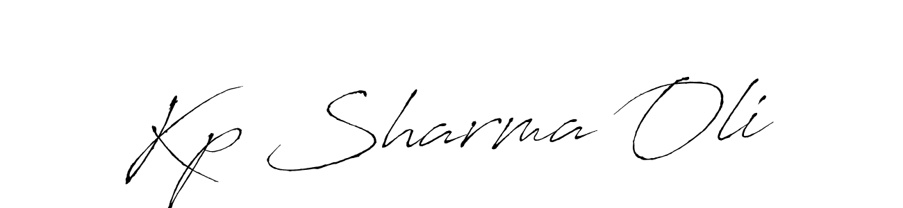 Kp Sharma Oli stylish signature style. Best Handwritten Sign (Antro_Vectra) for my name. Handwritten Signature Collection Ideas for my name Kp Sharma Oli. Kp Sharma Oli signature style 6 images and pictures png