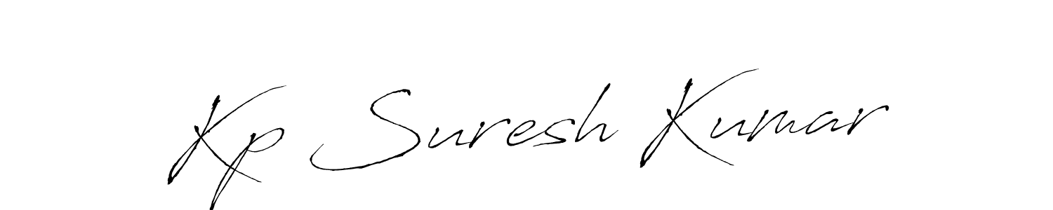 How to make Kp Suresh Kumar name signature. Use Antro_Vectra style for creating short signs online. This is the latest handwritten sign. Kp Suresh Kumar signature style 6 images and pictures png