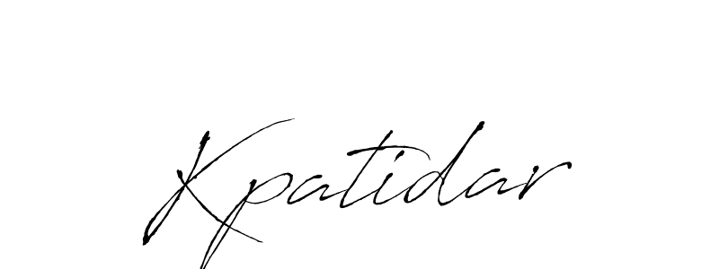 Use a signature maker to create a handwritten signature online. With this signature software, you can design (Antro_Vectra) your own signature for name Kpatidar. Kpatidar signature style 6 images and pictures png