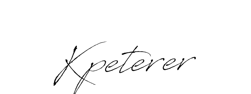 Design your own signature with our free online signature maker. With this signature software, you can create a handwritten (Antro_Vectra) signature for name Kpeterer. Kpeterer signature style 6 images and pictures png