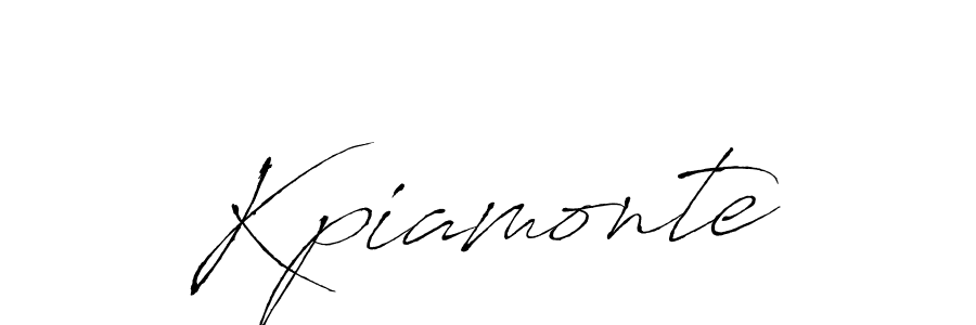 Make a beautiful signature design for name Kpiamonte. With this signature (Antro_Vectra) style, you can create a handwritten signature for free. Kpiamonte signature style 6 images and pictures png