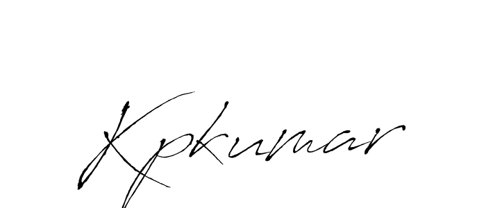 How to make Kpkumar name signature. Use Antro_Vectra style for creating short signs online. This is the latest handwritten sign. Kpkumar signature style 6 images and pictures png