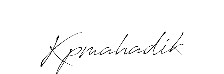 How to make Kpmahadik name signature. Use Antro_Vectra style for creating short signs online. This is the latest handwritten sign. Kpmahadik signature style 6 images and pictures png