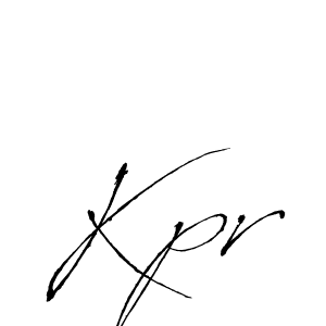 Create a beautiful signature design for name Kpr. With this signature (Antro_Vectra) fonts, you can make a handwritten signature for free. Kpr signature style 6 images and pictures png