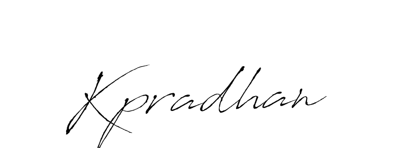 Make a beautiful signature design for name Kpradhan. With this signature (Antro_Vectra) style, you can create a handwritten signature for free. Kpradhan signature style 6 images and pictures png