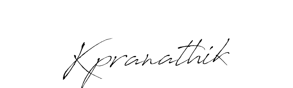 How to make Kpranathik signature? Antro_Vectra is a professional autograph style. Create handwritten signature for Kpranathik name. Kpranathik signature style 6 images and pictures png