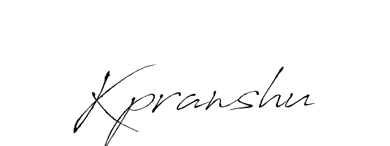 The best way (Antro_Vectra) to make a short signature is to pick only two or three words in your name. The name Kpranshu include a total of six letters. For converting this name. Kpranshu signature style 6 images and pictures png