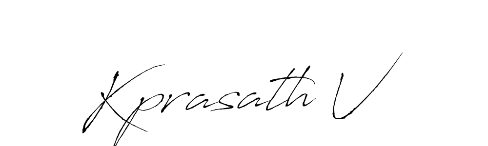 Make a beautiful signature design for name Kprasath V. With this signature (Antro_Vectra) style, you can create a handwritten signature for free. Kprasath V signature style 6 images and pictures png