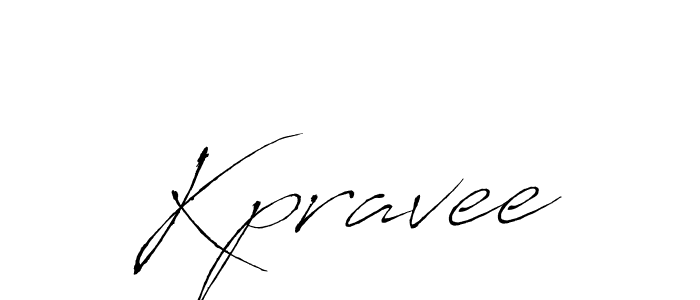 Use a signature maker to create a handwritten signature online. With this signature software, you can design (Antro_Vectra) your own signature for name Kpravee. Kpravee signature style 6 images and pictures png