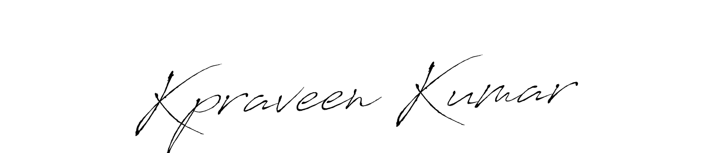 Create a beautiful signature design for name Kpraveen Kumar. With this signature (Antro_Vectra) fonts, you can make a handwritten signature for free. Kpraveen Kumar signature style 6 images and pictures png