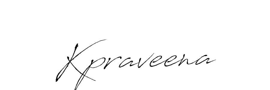 Use a signature maker to create a handwritten signature online. With this signature software, you can design (Antro_Vectra) your own signature for name Kpraveena. Kpraveena signature style 6 images and pictures png