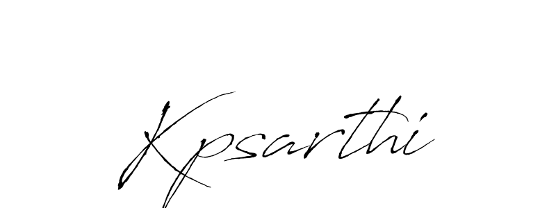 Similarly Antro_Vectra is the best handwritten signature design. Signature creator online .You can use it as an online autograph creator for name Kpsarthi. Kpsarthi signature style 6 images and pictures png