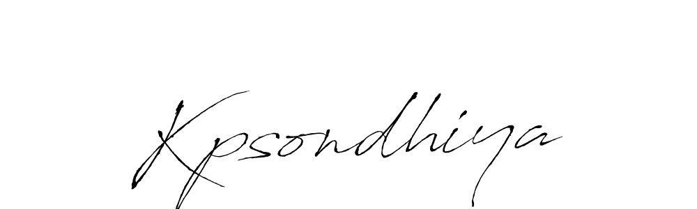 How to make Kpsondhiya name signature. Use Antro_Vectra style for creating short signs online. This is the latest handwritten sign. Kpsondhiya signature style 6 images and pictures png