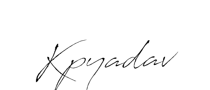 How to make Kpyadav signature? Antro_Vectra is a professional autograph style. Create handwritten signature for Kpyadav name. Kpyadav signature style 6 images and pictures png