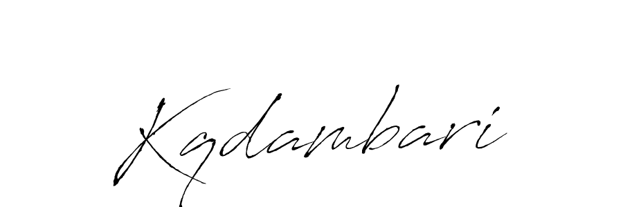 How to make Kqdambari signature? Antro_Vectra is a professional autograph style. Create handwritten signature for Kqdambari name. Kqdambari signature style 6 images and pictures png