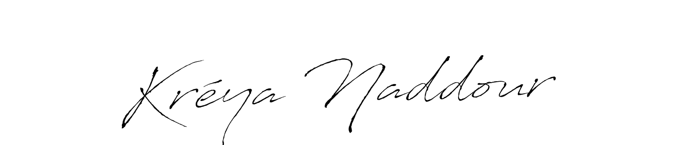 Make a beautiful signature design for name Kréya Naddour. With this signature (Antro_Vectra) style, you can create a handwritten signature for free. Kréya Naddour signature style 6 images and pictures png