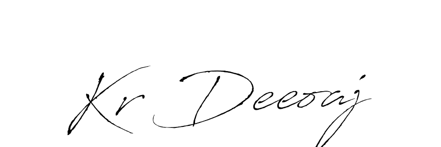 Create a beautiful signature design for name Kr Deeoaj. With this signature (Antro_Vectra) fonts, you can make a handwritten signature for free. Kr Deeoaj signature style 6 images and pictures png