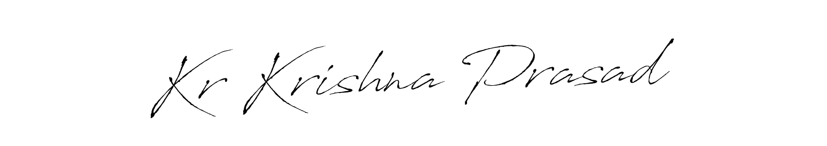 The best way (Antro_Vectra) to make a short signature is to pick only two or three words in your name. The name Kr Krishna Prasad include a total of six letters. For converting this name. Kr Krishna Prasad signature style 6 images and pictures png