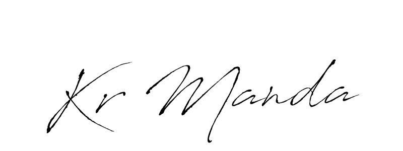 Make a beautiful signature design for name Kr Manda. With this signature (Antro_Vectra) style, you can create a handwritten signature for free. Kr Manda signature style 6 images and pictures png